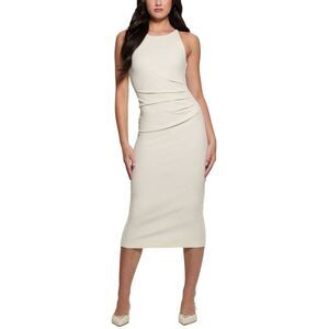 Guess Womens Carla Sleeveless Midi Dress 10 Cream White - NWT $148